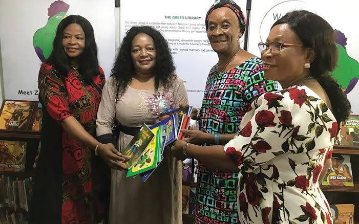 Author of A Father's Pride, Ndidi Chiazor-Enenmor at the launch of ZODML's Green Library in April 2024